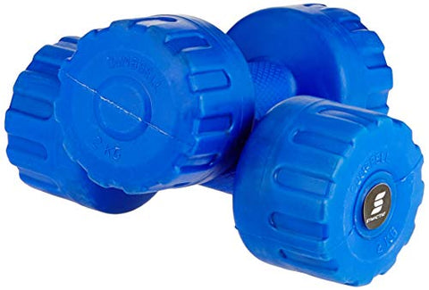 Image of Amazon Brand - Symactive PVC Shell Dumbbells for Home Gym, Set of 2, 2 Kg