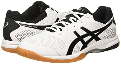 Image of ASICS Men Gel-Rocket 8 White Badminton Shoes-6 UK/India (40 EU)(7 US) (B706Y-0190)