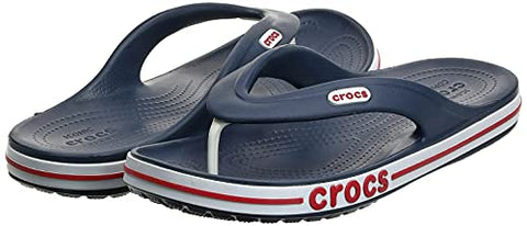 Image of crocs Unisex Adult Bayaband Flip Navy/Pepper Slipper-4 Men/ 5 UK Women (M5W7) (205393-4CC)