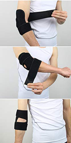 Image of SKUDGEAR Adjustable Elbow Support Brace, Perfect Strap Sleeve for Pain Relief, Sports, Gym Workout for both Men and Women (Free Size)