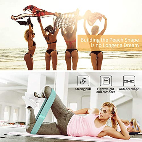 Image of Fashnex Hip Resistance Band for Workout for Men and Women. Exercise Band with Workout Guide, Mini Loop Resistant Band for Toning, Booty, Hips, Glutes, Thighs, Legs, Abs at Home or Outdoors.