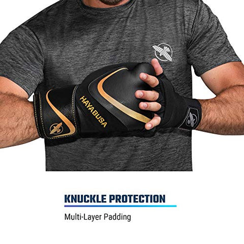 Image of Hayabusa H5 Boxing Gloves for Men and Women - Black/Gold, 12 oz