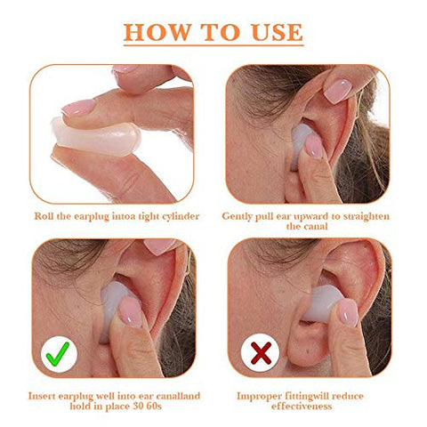 Image of Yeldou Waterproof Earplugs, Professional Silica Gel Swim Earplugs for Children Swimmers, Flexible Earplugs in Plastic Case Swimming Ear Plugs Ear Protector Water Protector for Unisex-Adult Swimmers