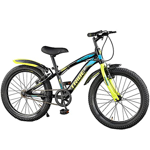 Image of Lifelong LLBC2001 Tribe 20T Cycle (Yellow and Black) I Ideal for: Kids (5-8 Years) I Frame Size: 12" | Ideal Height : 3 ft 10 inch+ I Unisex Cycle| 85% Assembled (Easy self-Assembly)