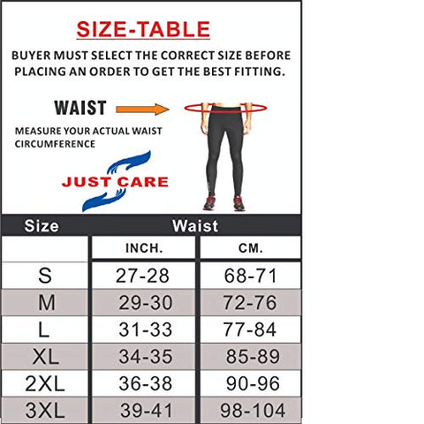 Image of Just Care Unisex Athletic Fit Leggings (2_Black_Large)