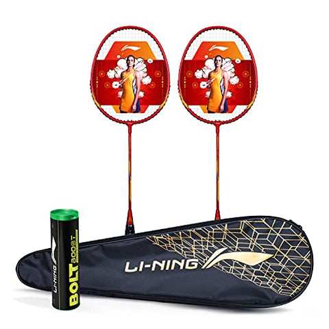 Image of Li-Ning Diwali Gift Pack (2 x Li-Ning Rackets & 6, Bolt Boost Nylon Shuttlecocks & Racket Bag)