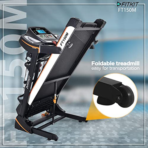 Image of Fitkit FT150M (4.5HP Peak) Motorised Treadmill with Free Home Installation, 1 Year Warranty and Trainer Led Sessions by Cult.Sport