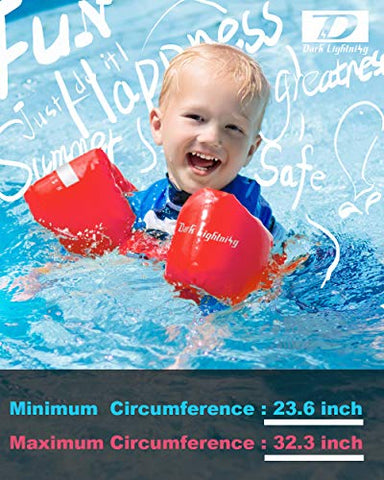 Image of Dark Lightning Kids Pool Floats for 2-6, Swim Vest with Water Wings for 30-50 Pounds Boys and Girls, Best Toddlers Life Jacket Floatation in Puddle/Beach, Be A Jumper
