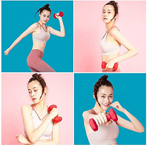 Image of FITNESS INDIA™ Neoprene Vinyl Dumbbell 1 kg each (Set of 2) Fitness Gym Exercise, Non-Slip Hand, Biceps Triceps for Men & Women