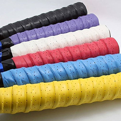 Image of KONEX Alloy Steel Anti-slip Badminton, Squash, Tennis Racquet Handle Over Grip Wrap Band - Pack of 5