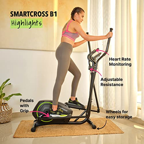 Image of Cultsport smartcross b1 Bluetooth Enabled Elliptical Cross Trainer, Max Weight: 120kg, Free at Home Installation, Trainer Led Sessions by Cultsport