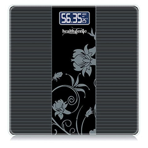 Image of Healthgenie Thick Tempered Glass Lcd Display Digital Weighing Machine , Weight Machine For Human Body Digital Weighing Scale, Weight Scale, with 2 Year Warranty & Batteries Included (HD-93)