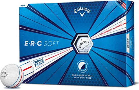 Image of Callaway Golf ERC Soft Triple Track Golf Balls, (One Dozen), Yellow