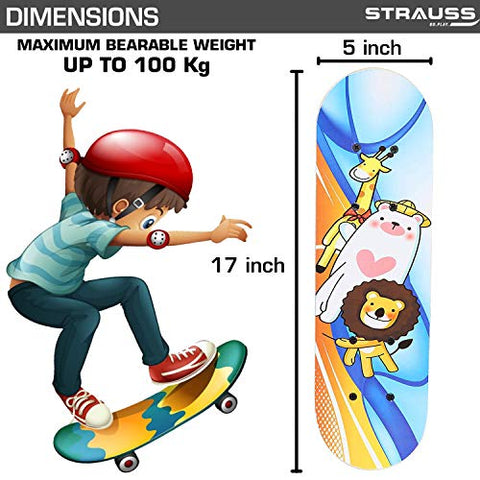 Image of Strauss Lion Kids Skateboard, Age 3-5 Years