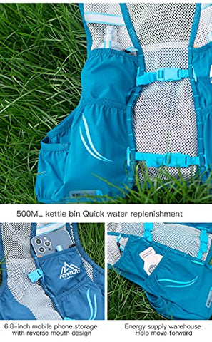 Image of AONIJIE Lovtour Hydration Race Vest,2.5L Running Vest Lightweight Pack with 2 Soft Water Bottles Bladder for Marathoner Running Race Cycling Hiking Camping Biking (Purple(S-M))