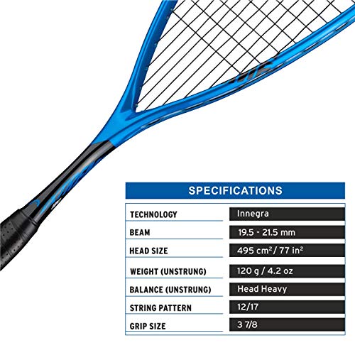 HEAD Extreme Graphite-Titanium-Lined 120 Squash Racquet | Ideal for Men & Women (Blue)