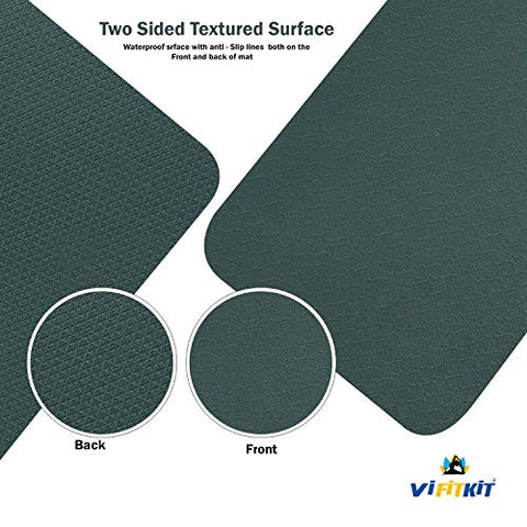 Image of VIFITKIT Yoga Mat Eco Friendly Workout Mat For Yoga Pilates Outdoor Workout With Free Carrying Bag and Strap (Made In India) (BOTTLE GREEN, 4mm)