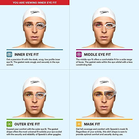 Image of Speedo Vanquisher 2.0 Swim Goggle (Smoke/Smoke, One Size)