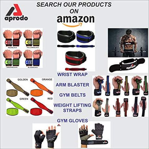 Image of Aprodo Neoprene Padded, Heavy Duty Thick Gauge Arm Blaster, Biceps Muscle Workout for Men & Women, Black