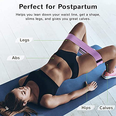 Image of Ardith Fabric Resistance Loop Bands for Exercise,3 Pack Non-Slip Workout Fitness Resistance Bands for Men and Women and Workout,Action Guide &Carry Bag (Band Set)