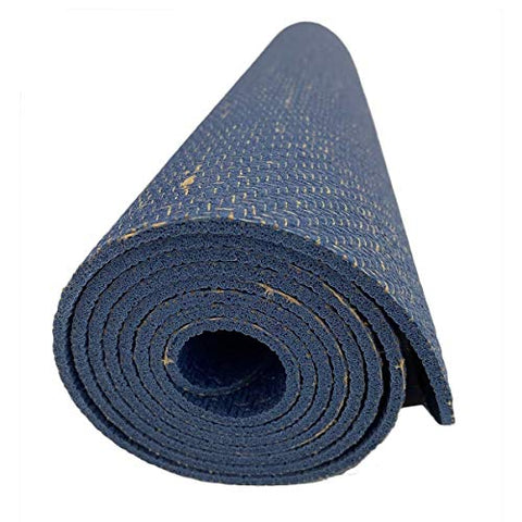 Image of Ida Yog Eco-Friendly Yoga Mat Sturdy Top Layer, Anti-Slip, Right Thickness (4 Millimeters) Bhoomi Practice mat in Cobalt Blue