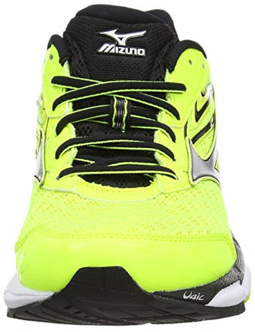 Image of Mizuno Men R613B53 Wave Inspire 12 Yellow/Silver/Black Running Shoes-6 UK/India (39 EU) (J1GC164407)