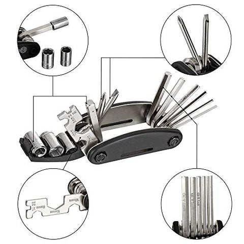 Image of Inditradition 13 in 1 Multifunctional Bicycle Repair Toolkit | Complete Tool Set for Bikes (Steel)