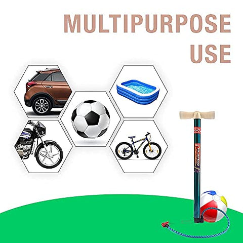 Image of ROYAL WAVES Bicycle Tyre Air Pump High Pressure Bicycle and Bike Air Pump with Two Multifunctional Valve