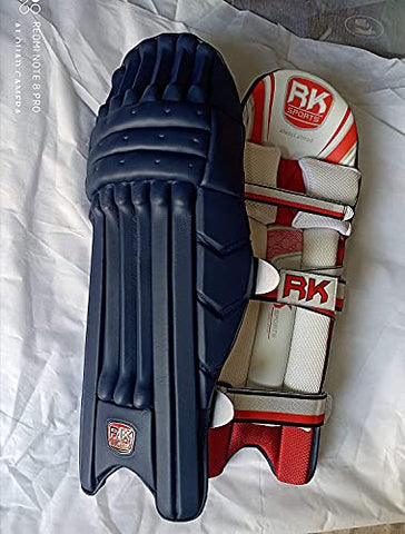 Image of RK KAIME SPORTS Men's Leather Batting Leg Guard/Pad (Blue)