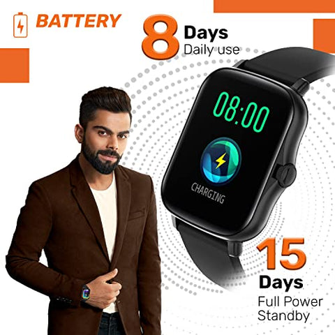 Image of Fire-Boltt Beast SpO2 1.69” Industry’s Largest Display Size Full Touch Smart Watch with Blood Oxygen Monitoring, Heart Rate Monitor, Multiple Watch Faces & Long Battery Life (Black)