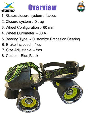 Image of JASPO Tenacity ZXI Adjustable Roller Skates (Black)