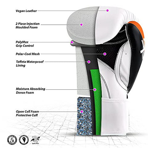 Image of Strapro Boxing Gloves Training Muay Thai - Sparring, Kickboxing, Fighting, Focus Pads, Punching Bag Mitts | 8oz, 10oz, 12oz, 14oz, 16oz | PU Leather - Men & Women |