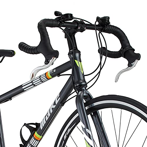 Amardeep cycles Make Road Bike 700 C with 14 Speed (7 by 2) Shimano Gear, Dual disc Brake 18.00, steel Sports Gear Bicycle for Men (Black)