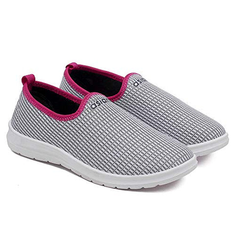 Image of ASIAN Women's Barfi-02 Grey Knitted Shoes Sneakers,Walking,Sneakers,Loafers, Fabric Running Shoes UK-7