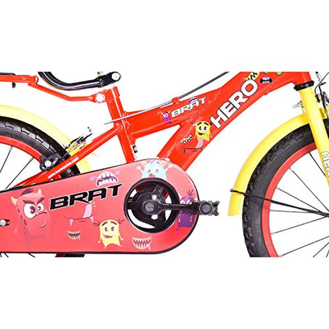 Image of Hero Brat 16T Single Speed Kids' Bike (Red, Ideal For : 5 to 6 Years )