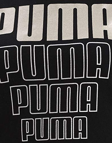 Image of Puma Women's Graphic Regular T-Shirt (58130751 Black-Gold Silver XS)
