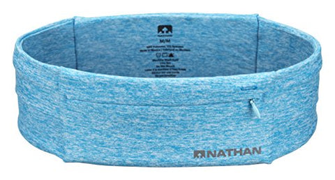 Image of Nathan NS7702-0249-31 7702 The Zipster Running Waist Belt, Heathered Blue, X-Small