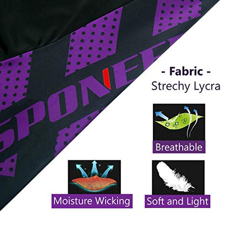 Image of sponeed Cycle Shorts Padded Men Moisture Wicking Bike Sportswear Half Pants Padded US L Deep Purple