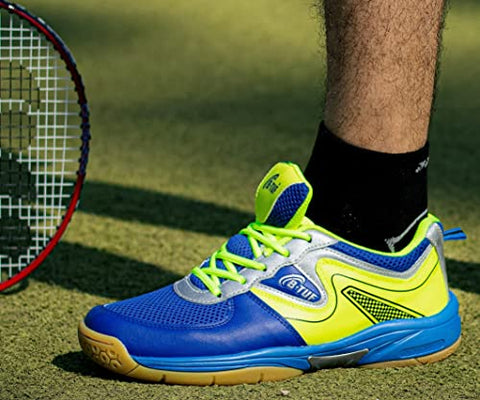 Image of B-TUF Women's Blue Green Badminton Shoe - 7 UK