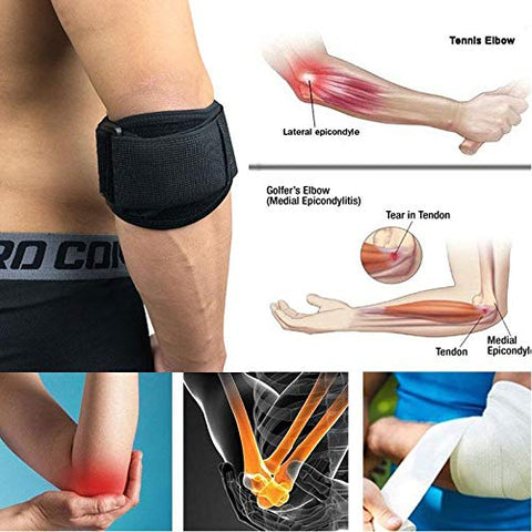 Image of SKUDGEAR Adjustable Compression Support Elbow Support Brace for Outdoor Sports Injury Pain Relief & Joint Protection for both Men and Women