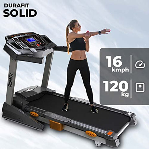Image of Durafit - Sturdy, Stable and Strong Solid 2.0 HP (Peak 4.0 HP) AC Motor Semi - Commercial Treadmill
