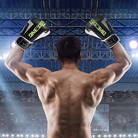 Image of Tusingger Training Boxing Gloves Men & Women,Cool Style Boxing Gloves,Kickboxing Gloves,Muay Thai,Sparring Gloves,Heavy Bag Gloves for Boxing (Black, 10oz)