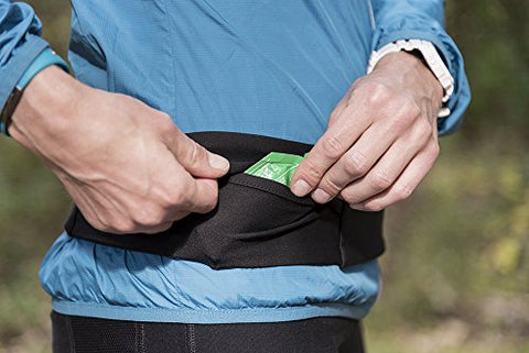 Image of Nathan NS7702-0249-31 7702 The Zipster Running Waist Belt, Heathered Blue, X-Small