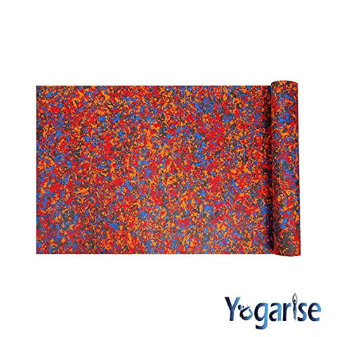 Image of Yogarise Anti Skid and Durable Multicolour Yoga Mat for Home Gym and Outdoor Workout with Free Carrying Bag (Made in India)