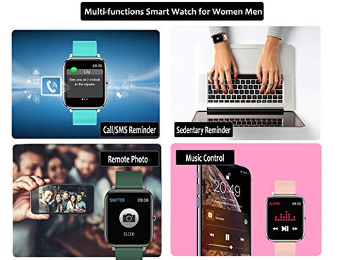 Image of feifuns Smart Watch,1.4" LCD Full Touch Screen Fitness Tracker with Heart Rate/Blood Pressure/Blood Oxygen Monitor,Pedometer,Sleep Tracker,Waterproof Activity Tracker for Men/Women/Gift (Pink+Band)