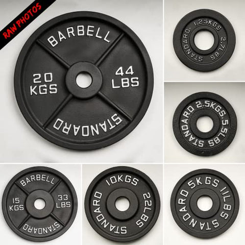 Image of BullrocK Olympic Cast Iron Weight Plates 2-inch Disc for Powerlifting, Home Gym & Commercial Competition Plate of 1.25Kg 2.5Kg 5Kg 10Kg15Kg 20Kg (2.5kg Set (1.25 x 2))