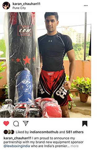 Image of LEW 4FT Filled Heavy Haptex Leather Punch Bag Boxing MMA Sparring Punching Training Kick Boxing Muay Thai with Hanging Chain