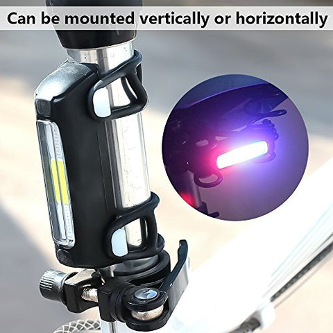 Image of Lista Ultra Bright Bike Light USB Bicycle Tail Light 7 Modes High Intensity Rear LED Accessories Fits On Any Road Bikes & Helmet, for Cycling Safety Flashlight