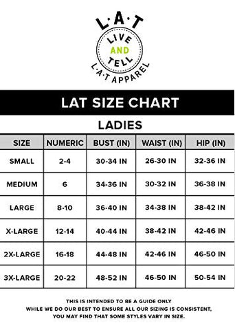 Image of LAT Ladies' 100% Cotton Jersey Crew Neck Short Sleeve Tee (Black, XX-Large)