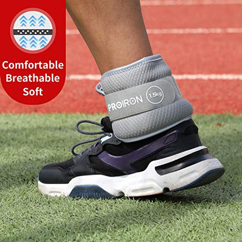 Image of PROIRON Ankle Weights Wrist Leg Weights for Women Men 1.5kg in Pair Reflective Ankle Weight Set for Fitness Exercise Jogging Aerobics